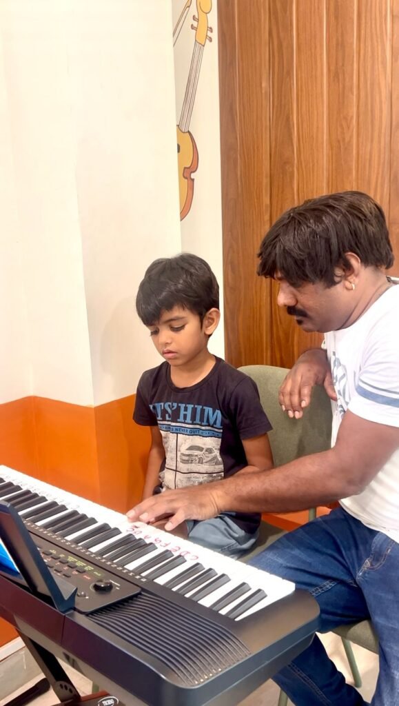 Personalised keyboard mentorship helping children to build focus, coordination, and confidence over time.